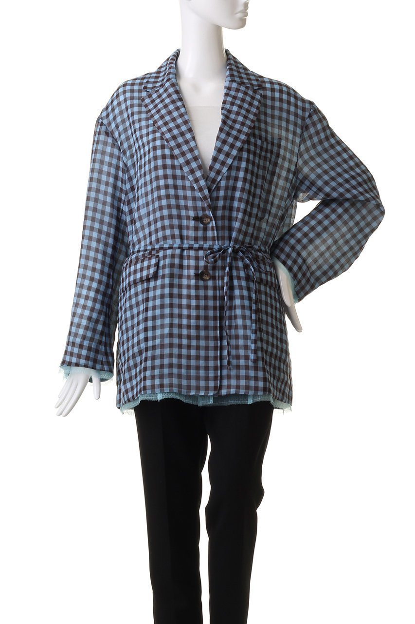 【メゾンスペシャル/MAISON SPECIAL】のSheer Over Size Jacket/シアーオーバージャケット 人気、トレンドファッション・服の通販 founy(ファニー) 　ファッション　Fashion　レディースファッション　Fashion for Women　アウター　Coat / Outerwear Collection　レディースジャケット・軽アウター　Jackets　オーガンジー　Organza Fabric　春　Spring　ギンガム　Gingham, Gingham Fabric　シアー　Sheer, See-Through　ジャケット　Jacket, Outerwear　セットアップ　Set-Up, Coordinated Outfit　チェック　Check, Plaid, Tartan　定番　Standard, Basic Item　おすすめ　Recommended / Our Picks　other-2|ID: prp329100003723200 ipo3291000000035684822