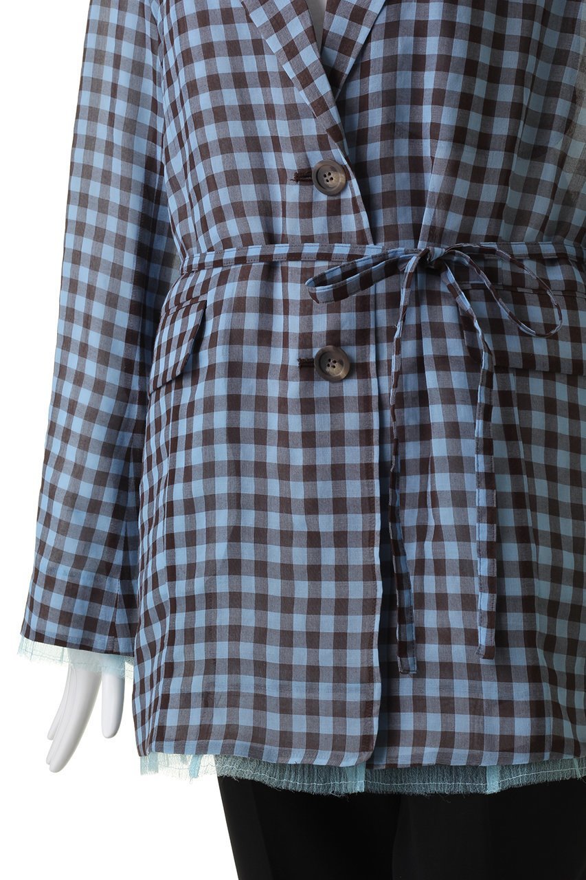 【メゾンスペシャル/MAISON SPECIAL】のSheer Over Size Jacket/シアーオーバージャケット 人気、トレンドファッション・服の通販 founy(ファニー) 　ファッション　Fashion　レディースファッション　Fashion for Women　アウター　Coat / Outerwear Collection　レディースジャケット・軽アウター　Jackets　オーガンジー　Organza Fabric　春　Spring　ギンガム　Gingham, Gingham Fabric　シアー　Sheer, See-Through　ジャケット　Jacket, Outerwear　セットアップ　Set-Up, Coordinated Outfit　チェック　Check, Plaid, Tartan　定番　Standard, Basic Item　おすすめ　Recommended / Our Picks　other-5|ID: prp329100003723200 ipo3291000000035684825