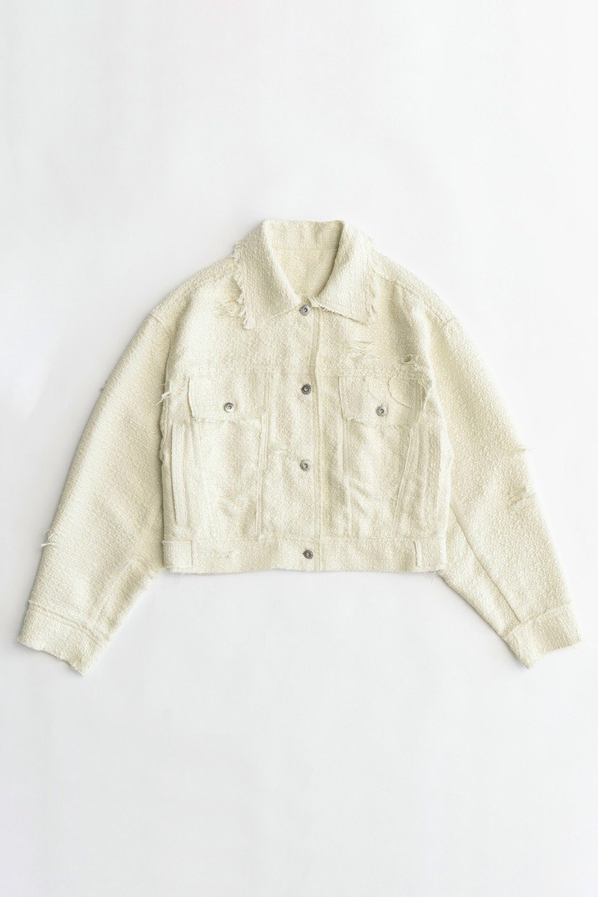 【メゾンスペシャル/MAISON SPECIAL】のTweed Distressed Jacket/ツイードダメージジャケット インテリア・キッズ・メンズ・レディースファッション・服の通販 founy(ファニー) 　ファッション　Fashion　レディースファッション　WOMEN　アウター　Coat Outerwear　ジャケット　Jackets　おすすめ　Recommend　クラッシュ　Crash　ジャケット　Jacket　セットアップ　Set Up　ダウン　Down　ダメージ　Damage　ツイード　Tweed　トレンド　Trend　エレガント 上品　Elegant　旅行　Travel　羽織　Haori　WHT(ホワイト)|ID: prp329100003723201 ipo3291000000024582527