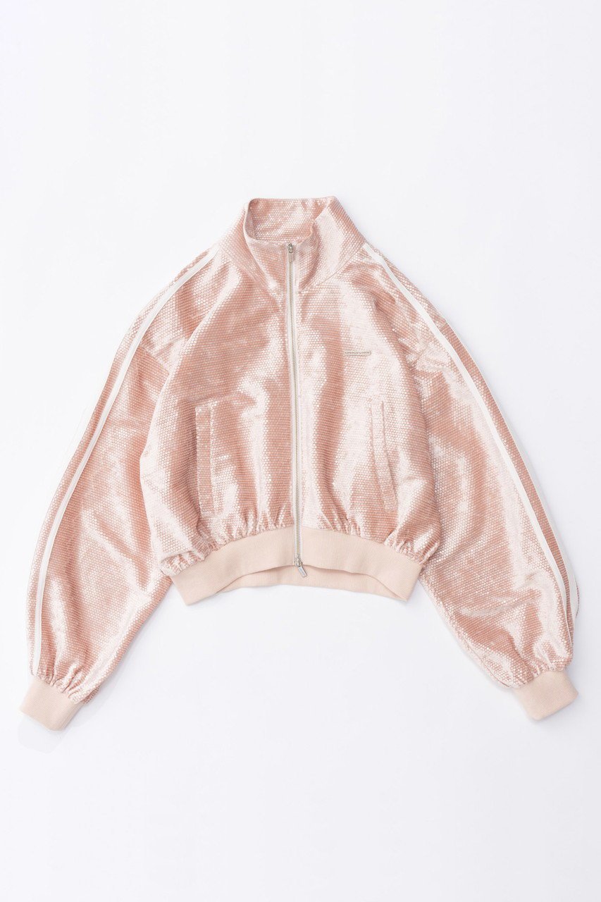 【メゾンスペシャル/MAISON SPECIAL】のSequins Side Line Track Jacket/スパンコールサイドライントラックジャケット インテリア・キッズ・メンズ・レディースファッション・服の通販 founy(ファニー) 　ファッション　Fashion　レディースファッション　WOMEN　アウター　Coat Outerwear　ジャケット　Jackets　おすすめ　Recommend　ジャケット　Jacket　ジャージ　Jersey　スパンコール　Sequins　スポーティ　Sporty　セットアップ　Set Up　タイツ　Tights　バランス　Balance　ブルゾン　Blouson　ベロア　Velor　ラグジュアリー　Luxury　レース　Race　エレガント 上品　Elegant　PNK(ピンク)|ID: prp329100003723205 ipo3291000000024582544