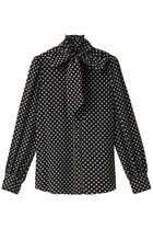 【アルアバイル/allureville】の【Loulou Willoughby】デシンドットフリルボウタイブラウス ブラック|ID: prp329100003723210 ipo3291000000036401850