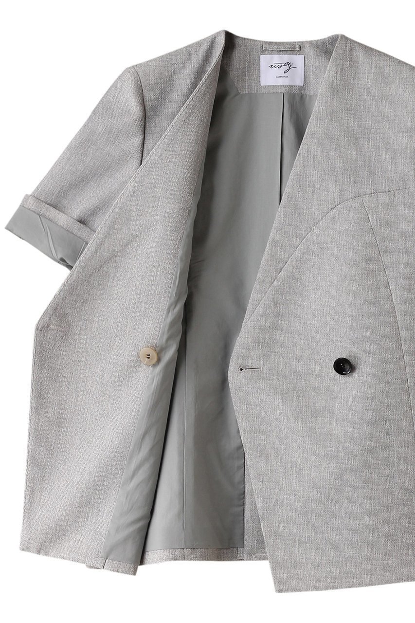 【スタニングルアー/STUNNING LURE】の【Waltz】ショートスリーブジャケット 人気、トレンドファッション・服の通販 founy(ファニー) 　ファッション　Fashion　レディースファッション　Fashion for Women　アウター　Coat / Outerwear Collection　レディースジャケット・軽アウター　Jackets　クール　Cool, Chic　ジャケット　Jacket, Outerwear　センター　Center, Center Line　ポケット　Pocket, Pocket Detail　マニッシュ　Mannish, Boyish　other-6|ID: prp329100003723230 ipo3291000000032957484