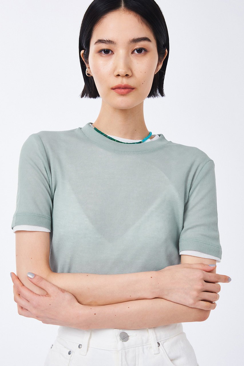 【スタニングルアー/STUNNING LURE】のシアーテレコTシャツ 人気、トレンドファッション・服の通販 founy(ファニー) 　ファッション　Fashion　レディースファッション　WOMEN　トップス・カットソー　Tops/Tshirt　シャツ/ブラウス　Shirts/Blouses　ロング / Tシャツ　T-Shirts　カットソー　Cut and Sewn　シアー　Sheer　ショート　Short　スリーブ　Sleeve　テレコ　Tereko　other-7|ID: prp329100003723244 ipo3291000000031374653