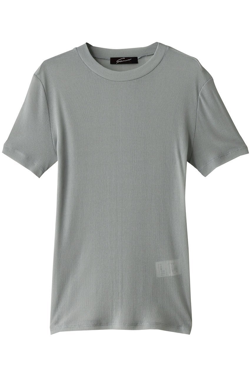 【スタニングルアー/STUNNING LURE】のシアーテレコTシャツ インテリア・キッズ・メンズ・レディースファッション・服の通販 founy(ファニー) 　ファッション　Fashion　レディースファッション　Fashion for Women　トップス・カットソー　Cut & Sew Tops　シャツ・ブラウス・オフィスカジュアル　Elegant Blouses & Button-Ups　ロングTシャツ・Tシャツ　Longline T-Shirts & Tees　カットソー・ベーシックTシャツ　Cut-and-Sewn Tops / Stretch Tees & Basics　シアー　Sheer, See-Through　ショート　Short, Short Length　スリーブ　Sleeve, Long Sleeve / Short Sleeve　テレコ　Ribbed, Rib Stitch　ライトグリーン|ID: prp329100003723244 ipo3291000000032837999