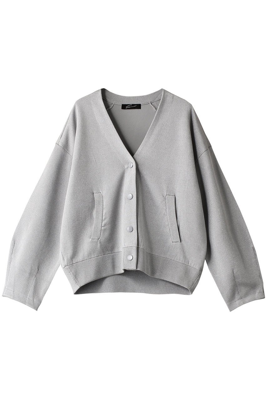 【スタニングルアー/STUNNING LURE】のメタルヤーンニットブルゾン インテリア・キッズ・メンズ・レディースファッション・服の通販 founy(ファニー) 　ファッション　Fashion　レディースファッション　Fashion for Women　アウター　Coat / Outerwear Collection　レディースジャケット・軽アウター　Jackets　ブルゾンジャケット・スポーティアウター　Blouson Jackets　ジャケット　Jacket, Outerwear　スリーブ　Sleeve, Long Sleeve / Short Sleeve　フォルム　Silhouette, Form　ブルゾン　Blouson, Bomber Jacket　ミックス　Mix, Mixed Style　メタリック　Metallic, Shiny Finish　グレー|ID: prp329100003723253 ipo3291000000035638996