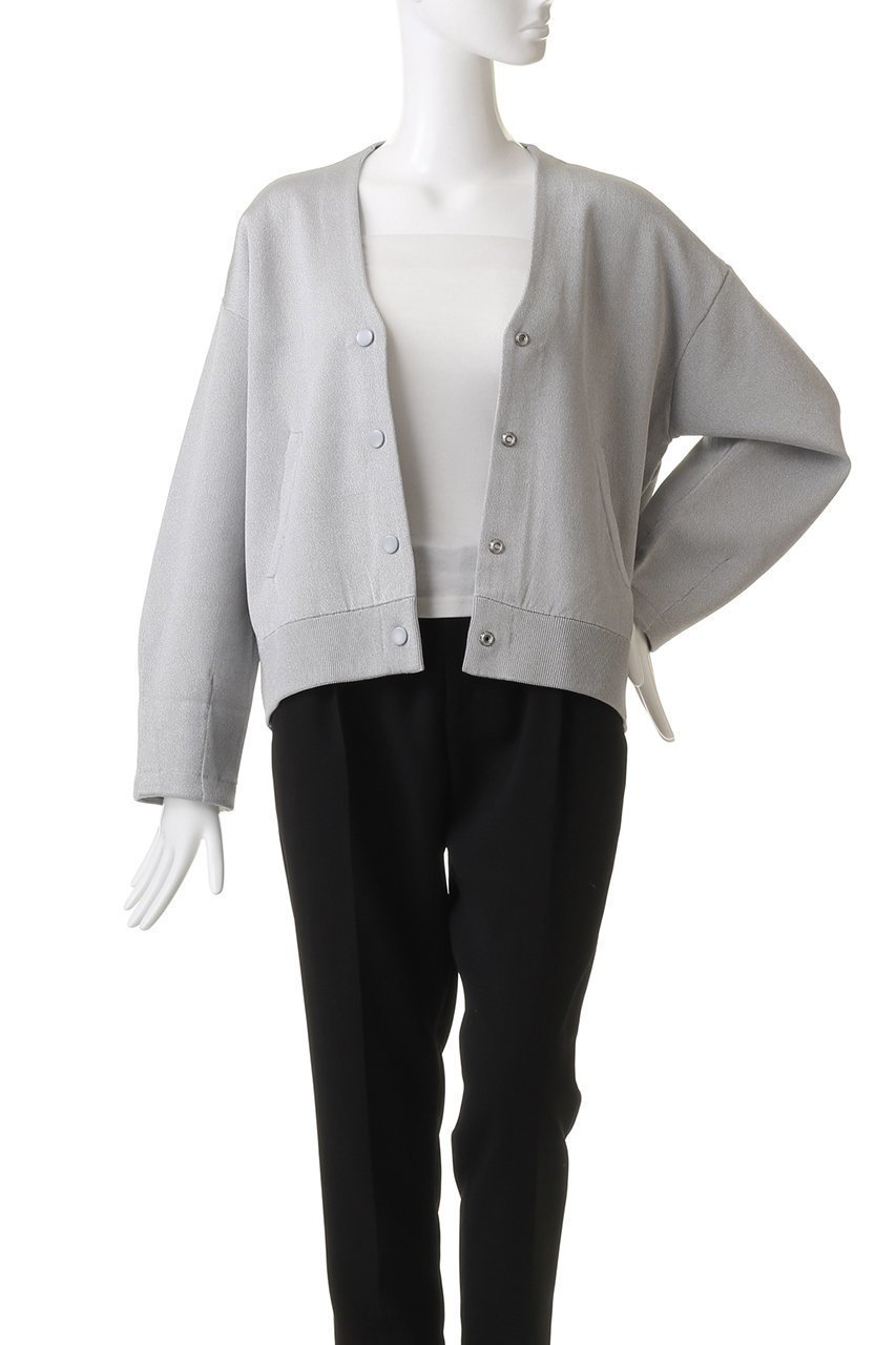 【スタニングルアー/STUNNING LURE】のメタルヤーンニットブルゾン 人気、トレンドファッション・服の通販 founy(ファニー) 　ファッション　Fashion　レディースファッション　Fashion for Women　アウター　Coat / Outerwear Collection　レディースジャケット・軽アウター　Jackets　ブルゾンジャケット・スポーティアウター　Blouson Jackets　ジャケット　Jacket, Outerwear　スリーブ　Sleeve, Long Sleeve / Short Sleeve　フォルム　Silhouette, Form　ブルゾン　Blouson, Bomber Jacket　ミックス　Mix, Mixed Style　メタリック　Metallic, Shiny Finish　other-7|ID: prp329100003723253 ipo3291000000035639004