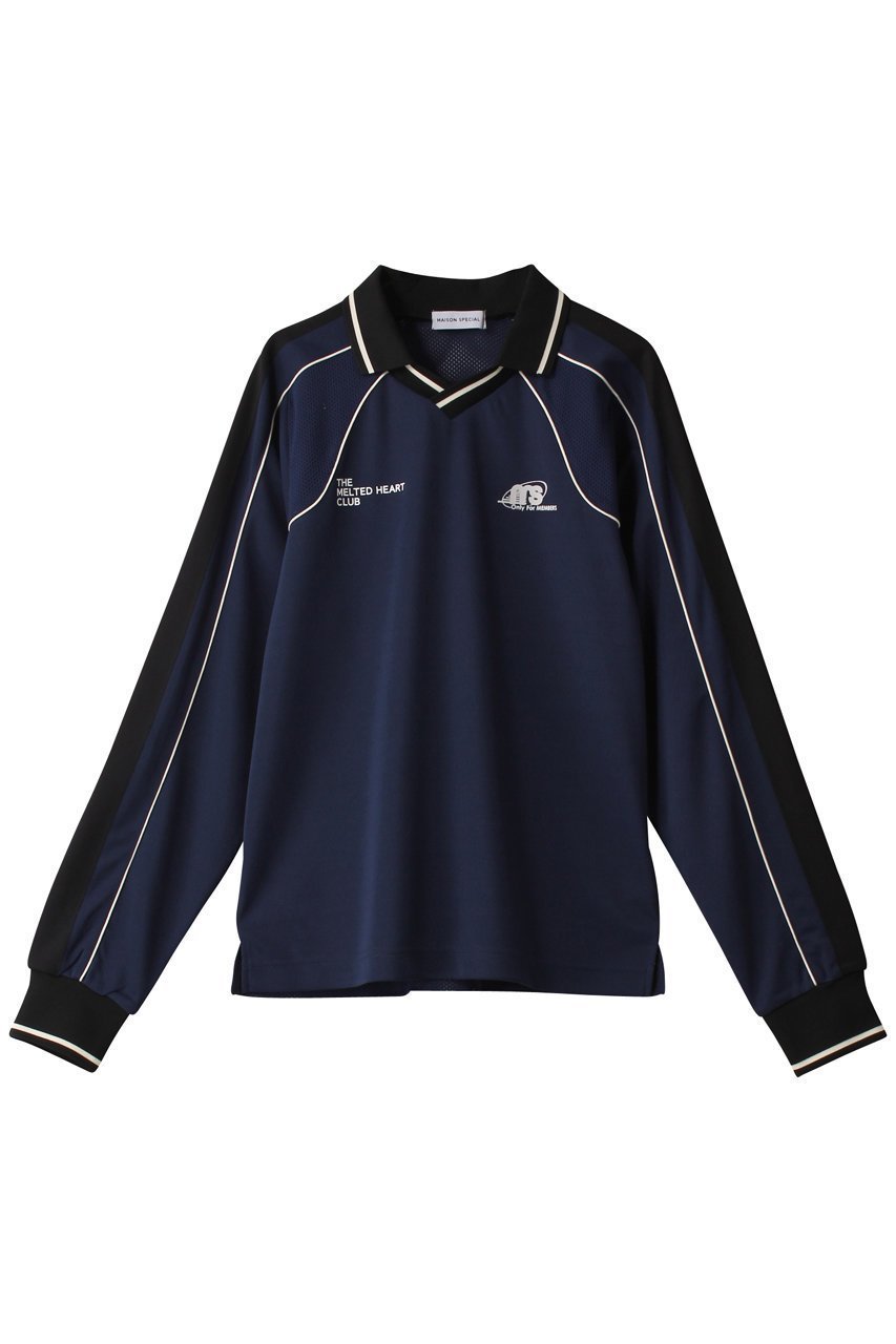 【メゾンスペシャル/MAISON SPECIAL】のUniform Long Sleeve T-shirt/ユニフォームロンTEE インテリア・キッズ・メンズ・レディースファッション・服の通販 founy(ファニー) 　ファッション　Fashion　レディースファッション　Fashion for Women　トップス・カットソー　Cut & Sew Tops　シャツ・ブラウス・オフィスカジュアル　Elegant Blouses & Button-Ups　ロングTシャツ・Tシャツ　Longline T-Shirts & Tees　カットソー・ベーシックTシャツ　Cut-and-Sewn Tops / Stretch Tees & Basics　インナー　Innerwear　ガーリー　Girly, Feminine Style　グラフィック　Graphic, Graphic Design　ジャケット　Jacket, Outerwear　ストレッチ　Stretch, Stretchy Fabric　スリーブ　Sleeve, Long Sleeve / Short Sleeve　ダウン　Down, Puffer　パイピング　Piping, Trim Design　ボトム　Bottoms, Lower Wear　メッシュ　Mesh, Net Fabric　ロング　Long, Long-Length　おすすめ　Recommended / Our Picks　NVY(ネイビー)|ID: prp329100003724136 ipo3291000000036667671