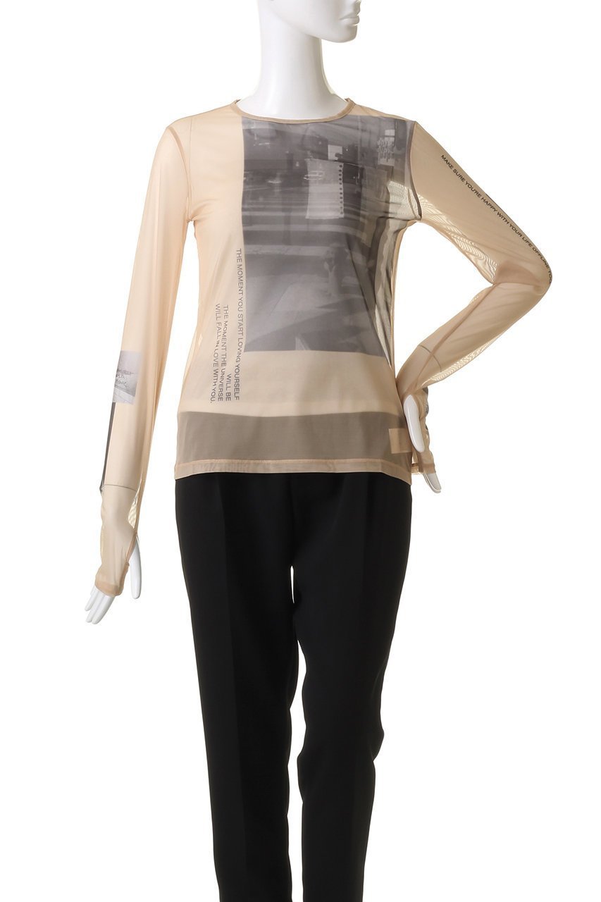 【メゾンスペシャル/MAISON SPECIAL】のPhoto Print Mesh Tops/フォトプリントメッシュトップス 人気、トレンドファッション・服の通販 founy(ファニー) 　ファッション　Fashion　レディースファッション　WOMEN　トップス・カットソー　Tops/Tshirt　シャツ/ブラウス　Shirts/Blouses　ロング / Tシャツ　T-Shirts　カットソー　Cut and Sewn　インナー　Inner　キャミソール　Camisole　スリーブ　Sleeve　タンク　Tank　プリント　Print　メッシュ　Mesh　ロング　Long　other-2|ID: prp329100003724139 ipo3291000000031388814