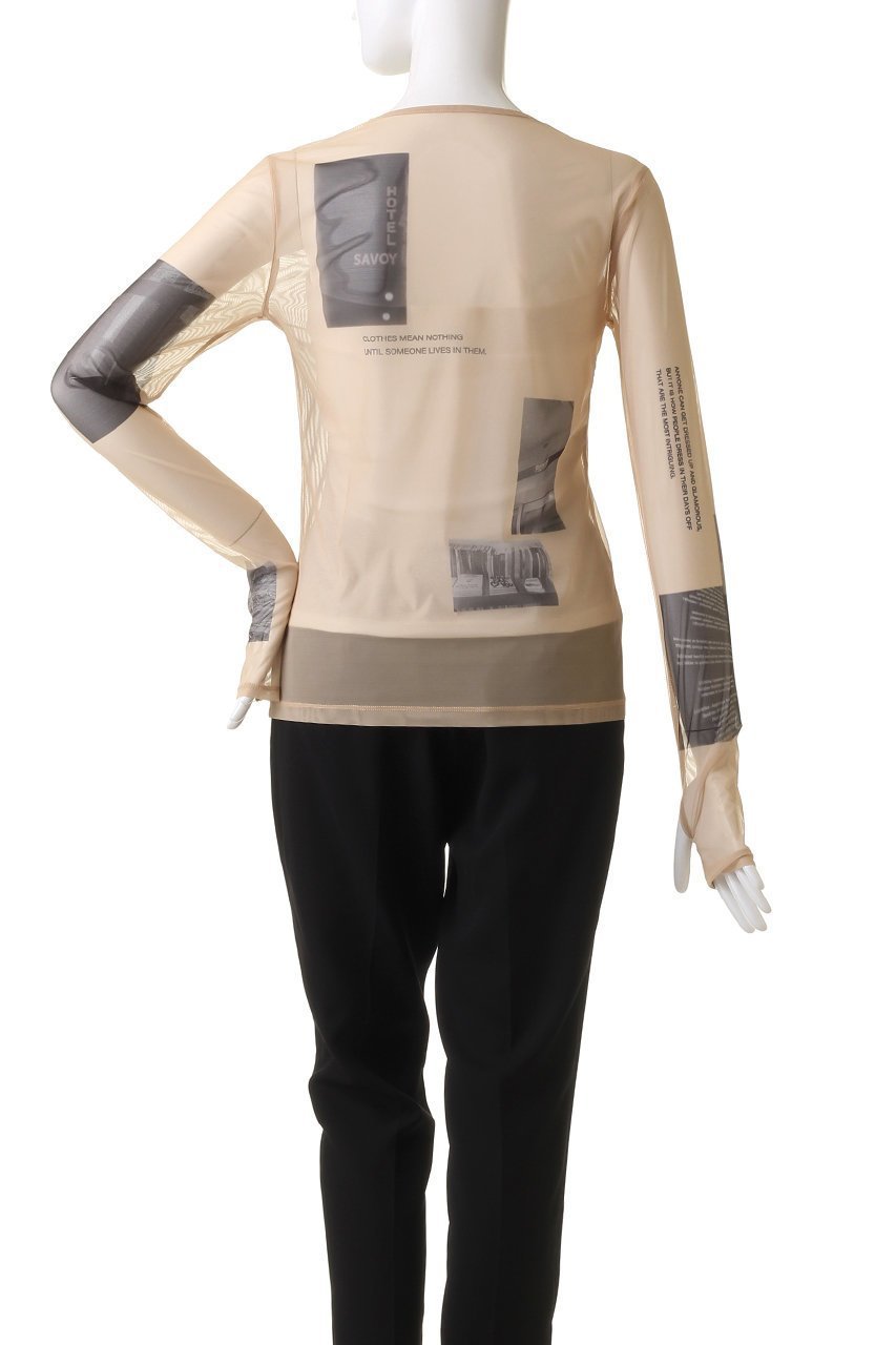 【メゾンスペシャル/MAISON SPECIAL】のPhoto Print Mesh Tops/フォトプリントメッシュトップス 人気、トレンドファッション・服の通販 founy(ファニー) 　ファッション　Fashion　レディースファッション　WOMEN　トップス・カットソー　Tops/Tshirt　シャツ/ブラウス　Shirts/Blouses　ロング / Tシャツ　T-Shirts　カットソー　Cut and Sewn　インナー　Inner　キャミソール　Camisole　スリーブ　Sleeve　タンク　Tank　プリント　Print　メッシュ　Mesh　ロング　Long　other-4|ID: prp329100003724139 ipo3291000000031388818
