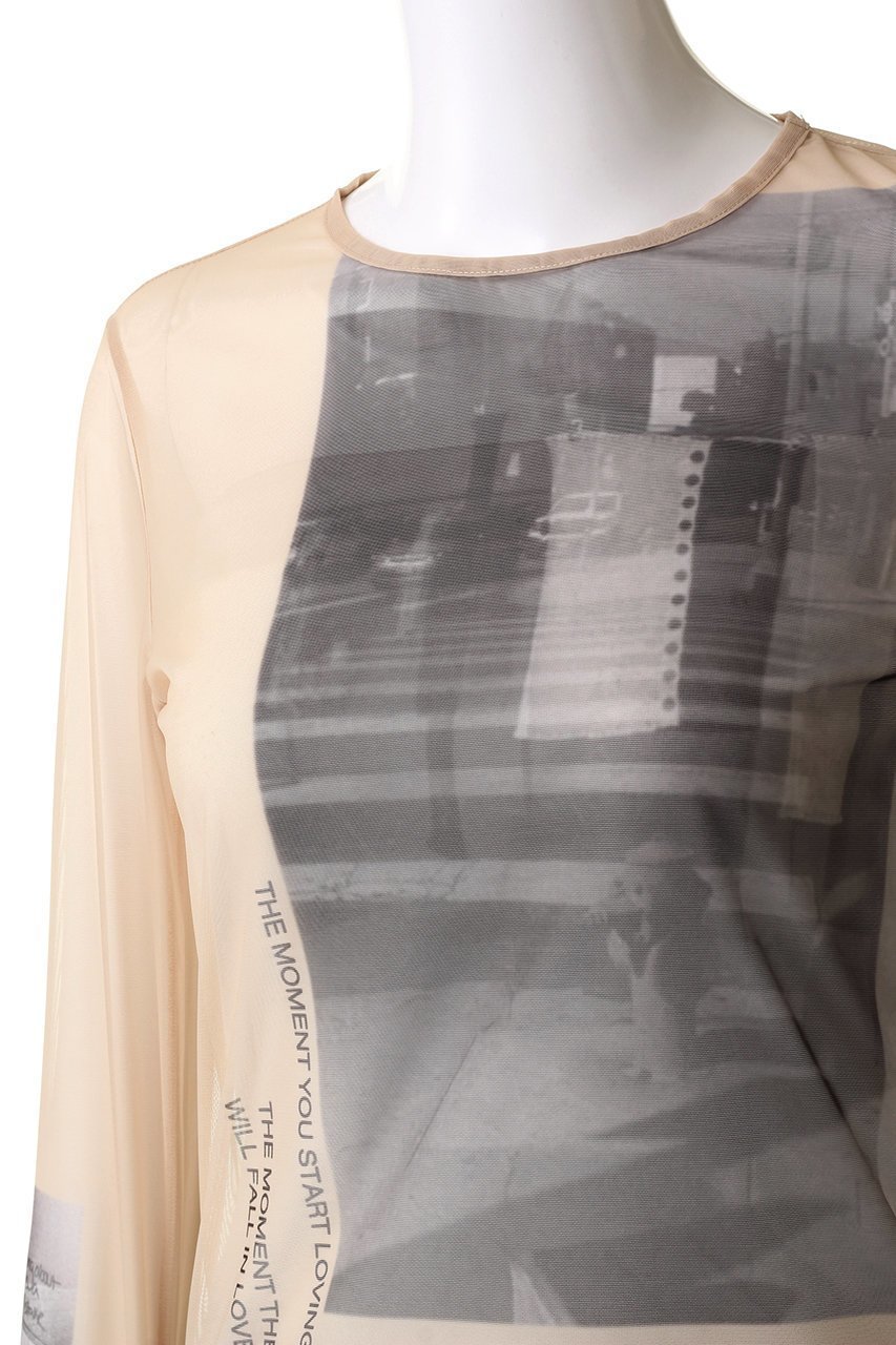 【メゾンスペシャル/MAISON SPECIAL】のPhoto Print Mesh Tops/フォトプリントメッシュトップス 人気、トレンドファッション・服の通販 founy(ファニー) 　ファッション　Fashion　レディースファッション　WOMEN　トップス・カットソー　Tops/Tshirt　シャツ/ブラウス　Shirts/Blouses　ロング / Tシャツ　T-Shirts　カットソー　Cut and Sewn　インナー　Inner　キャミソール　Camisole　スリーブ　Sleeve　タンク　Tank　プリント　Print　メッシュ　Mesh　ロング　Long　other-5|ID: prp329100003724139 ipo3291000000031388820