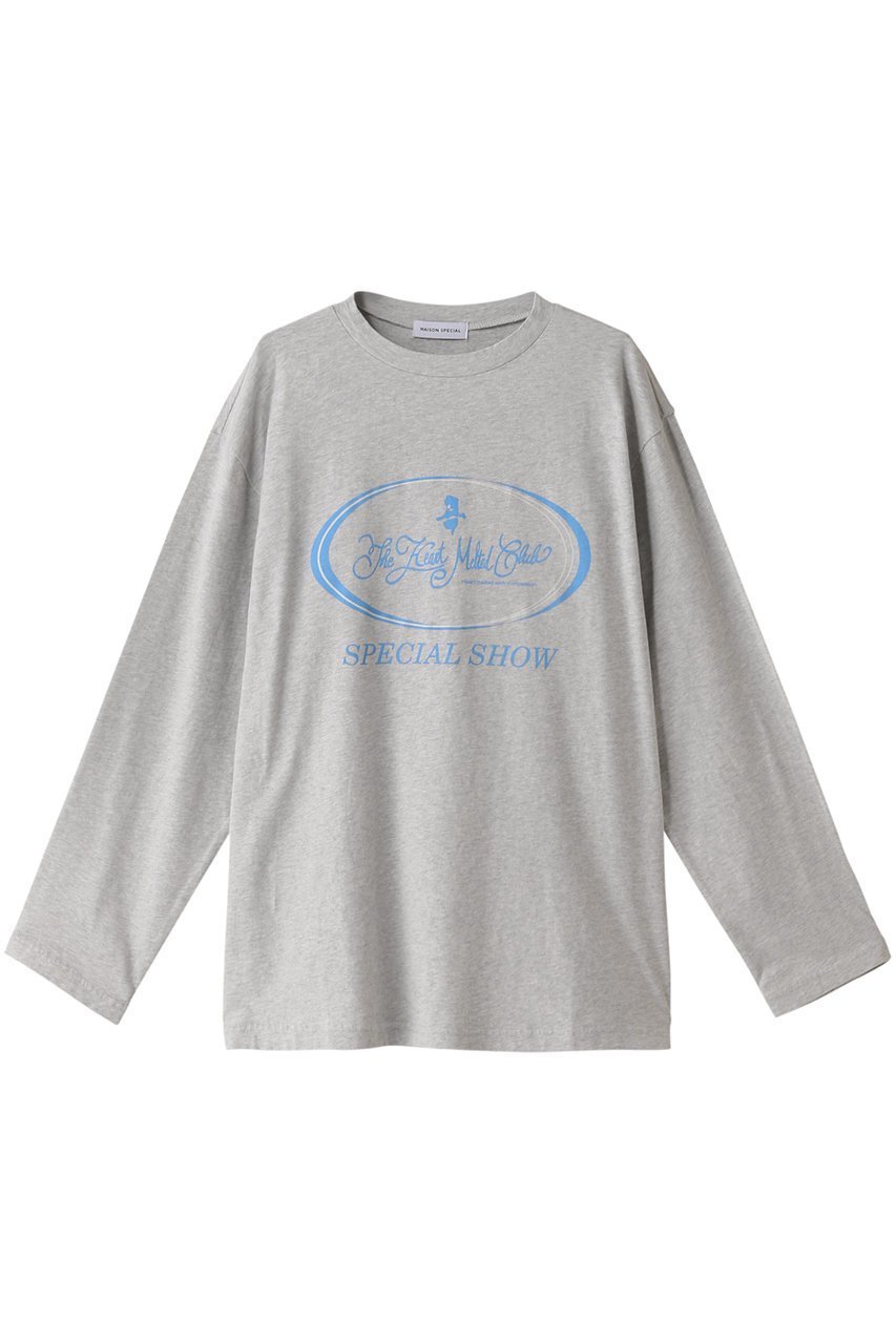 【メゾンスペシャル/MAISON SPECIAL】のHeart Meltet Oversized T-shirt/ハートメルテットオーバーロンTEE インテリア・キッズ・メンズ・レディースファッション・服の通販 founy(ファニー) 　ファッション　Fashion　レディースファッション　WOMEN　トップス・カットソー　Tops/Tshirt　シャツ/ブラウス　Shirts/Blouses　ロング / Tシャツ　T-Shirts　カットソー　Cut and Sewn　インナー　Inner　スリーブ　Sleeve　プリント　Print　ボトム　Bottom　レギンス　Leggings　ロング　Long　ヴィンテージ　Vintage　再入荷　Restock/Back In Stock/Re Arrival　L.GRY(ライトグレー)|ID: prp329100003724141 ipo3291000000025231062