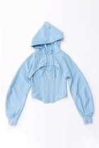 【メゾンスペシャル/MAISON SPECIAL】のMultiway Corset Hoodie/マルチウェイコルセットパーカー 人気、トレンドファッション・服の通販 founy(ファニー) ファッション Fashion レディースファッション WOMEN トップス・カットソー Tops/Tshirt シャツ/ブラウス Shirts/Blouses パーカ Sweats ロング / Tシャツ T-Shirts スウェット Sweat カットソー Cut and Sewn インナー Inner コルセット Corset スウェット Sweat ストレッチ Stretch ボレロ Bolero 今季 This Season thumbnail BLU(ブルー)|ID: prp329100003724146 ipo3291000000024596260