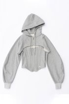 【メゾンスペシャル/MAISON SPECIAL】のMultiway Corset Hoodie/マルチウェイコルセットパーカー 人気、トレンドファッション・服の通販 founy(ファニー) ファッション Fashion レディースファッション WOMEN トップス・カットソー Tops/Tshirt シャツ/ブラウス Shirts/Blouses パーカ Sweats ロング / Tシャツ T-Shirts スウェット Sweat カットソー Cut and Sewn インナー Inner コルセット Corset スウェット Sweat ストレッチ Stretch ボレロ Bolero 今季 This Season thumbnail GRY(グレー)|ID: prp329100003724146 ipo3291000000024596262