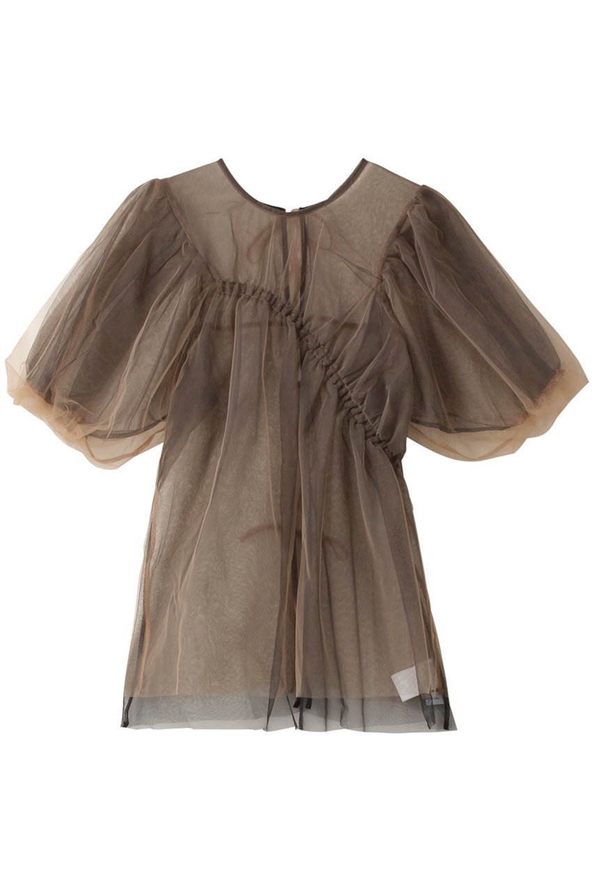 【メゾンスペシャル/MAISON SPECIAL】の2way Tulle Puff Sleeve Tops/2WAYチュールパフスリーブトップス インテリア・キッズ・メンズ・レディースファッション・服の通販 founy(ファニー) 　ファッション　Fashion　レディースファッション　Fashion for Women　トップス・カットソー　Cut & Sew Tops　シャツ・ブラウス・オフィスカジュアル　Elegant Blouses & Button-Ups　ロングTシャツ・Tシャツ　Longline T-Shirts & Tees　カットソー・ベーシックTシャツ　Cut-and-Sewn Tops / Stretch Tees & Basics　カーディガン　Cardigan, Knitwear　シアー　Sheer, See-Through　ショート　Short, Short Length　スリーブ　Sleeve, Long Sleeve / Short Sleeve　チュール　Tulip, Tulip Motif　バルーン　Balloon, Balloon Silhouette　ロング　Long, Long-Length　BGE(ベージュ)|ID: prp329100003724151 ipo3291000000032836797