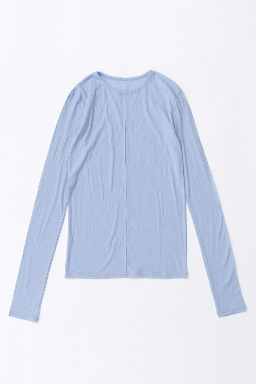 【メゾンスペシャル/MAISON SPECIAL】のPowdery Cotton Teleco Tops/パウダリーコットンテレコトップス インテリア・キッズ・メンズ・レディースファッション・服の通販 founy(ファニー) 　ファッション　Fashion　レディースファッション　WOMEN　トップス・カットソー　Tops/Tshirt　シャツ/ブラウス　Shirts/Blouses　ロング / Tシャツ　T-Shirts　カットソー　Cut and Sewn　インナー　Inner　シンプル　Simple　スリーブ　Sleeve　テレコ　Tereko　ロング　Long　S.BLU(スカイブルー)|ID: prp329100003724155 ipo3291000000024596303