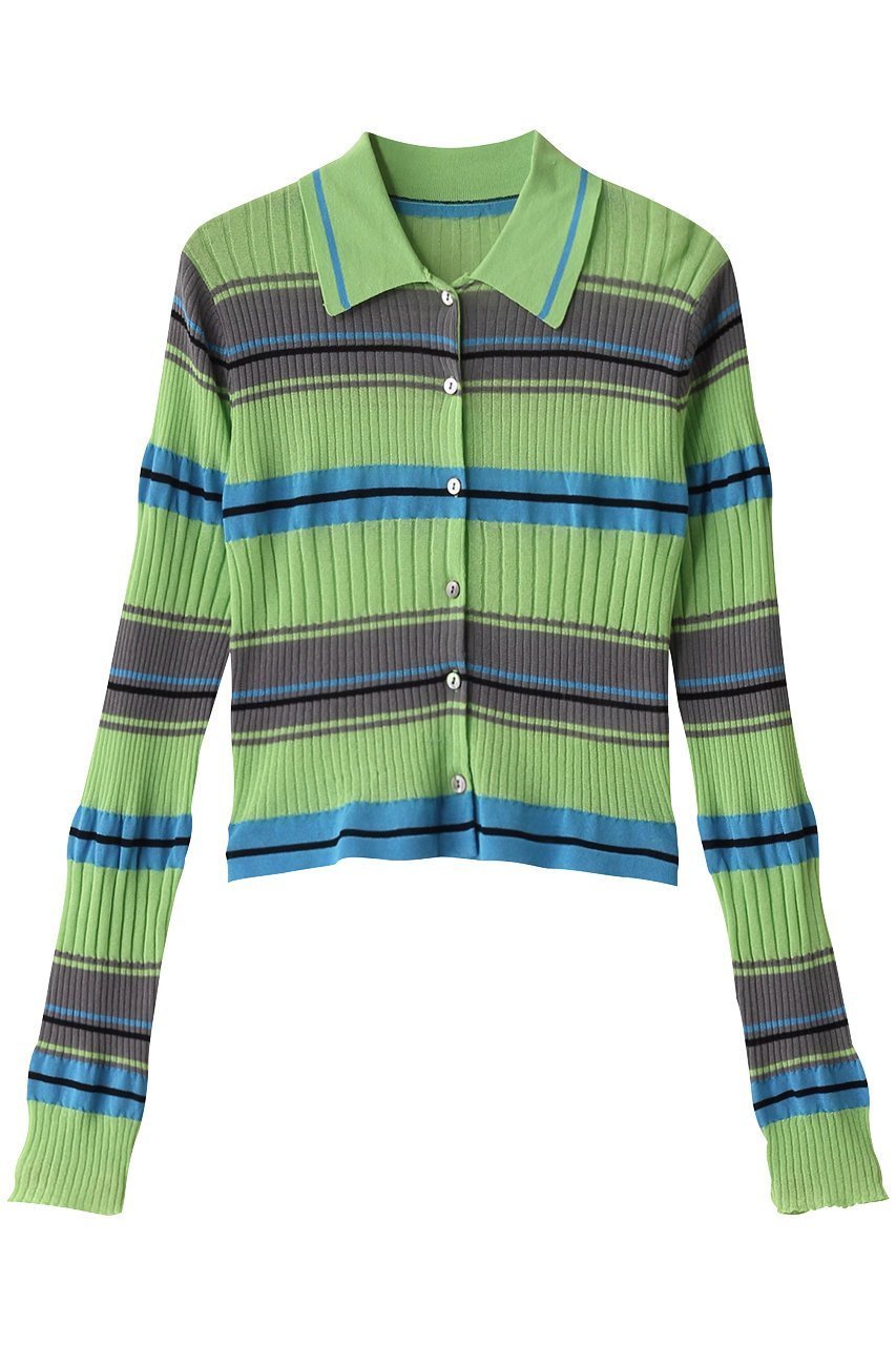 【メゾンスペシャル/MAISON SPECIAL】のMulti Border Cardigan/マルチボーダーカーディガン インテリア・キッズ・メンズ・レディースファッション・服の通販 founy(ファニー) 　ファッション　Fashion　レディースファッション　Fashion for Women　トップス・カットソー　Cut & Sew Tops　ニット　Knit Tops & Sweaters　カーディガン・羽織り　Layered Style Cardigans　インナー　Innerwear　カーディガン　Cardigan, Knitwear　シアー　Sheer, See-Through　ボーダー　Border, Stripe　羽織　Haori, Light Jacket　GRN(グリーン)|ID: prp329100003724159 ipo3291000000032954799