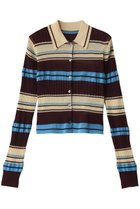 【メゾンスペシャル/MAISON SPECIAL】のMulti Border Cardigan/マルチボーダーカーディガン BRN(ブラウン)|ID: prp329100003724159 ipo3291000000035066914