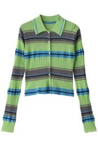【メゾンスペシャル/MAISON SPECIAL】のMulti Border Cardigan/マルチボーダーカーディガン GRN(グリーン)|ID: prp329100003724159 ipo3291000000035066916