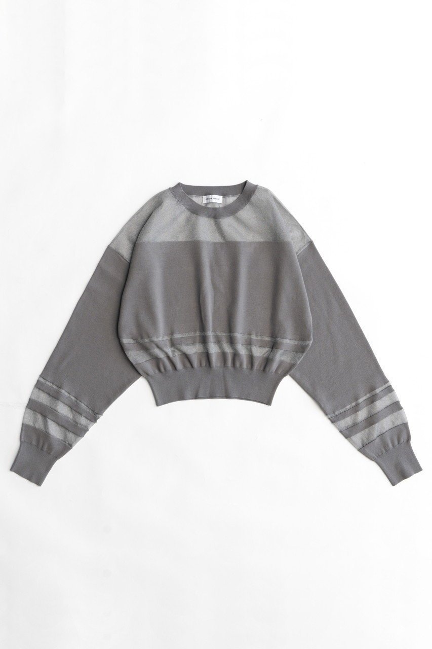 【メゾンスペシャル/MAISON SPECIAL】のSheer Border Knit/シアーボーダーニット インテリア・キッズ・メンズ・レディースファッション・服の通販 founy(ファニー) 　ファッション　Fashion　レディースファッション　WOMEN　トップス・カットソー　Tops/Tshirt　ニット　Knit Tops　プルオーバー　Pullover　インナー　Inner　シアー　Sheer　デコルテ　Decolletage　ボーダー　Border　GRY(グレー)|ID: prp329100003724160 ipo3291000000024596324