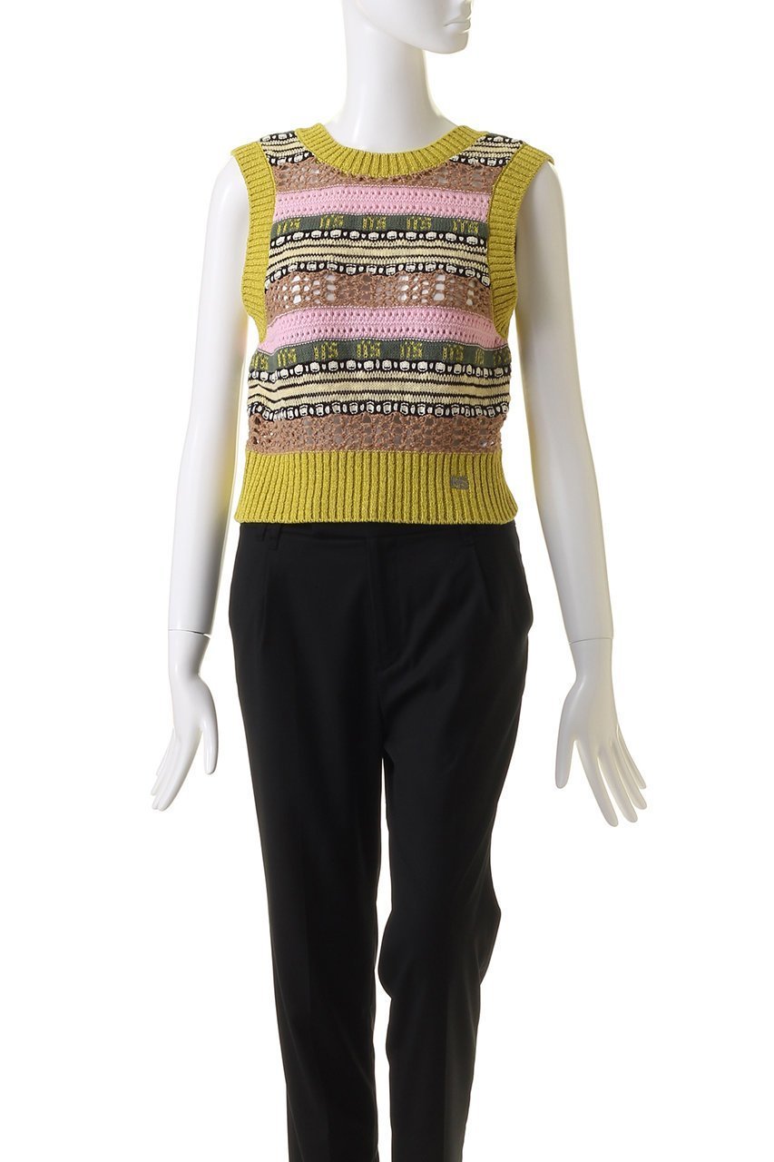 【メゾンスペシャル/MAISON SPECIAL】のMulticolor Knit Vest/マルチカラーニットベスト 人気、トレンドファッション・服の通販 founy(ファニー) 　ファッション　Fashion　レディースファッション　WOMEN　トップス・カットソー　Tops/Tshirt　ニット　Knit Tops　ベスト/ジレ　Gilets/Vests　プルオーバー　Pullover　シンプル　Simple　プレート　Plate　ベスト　Vest　ボーダー　Border　夏　Summer　other-2|ID: prp329100003724161 ipo3291000000031388906