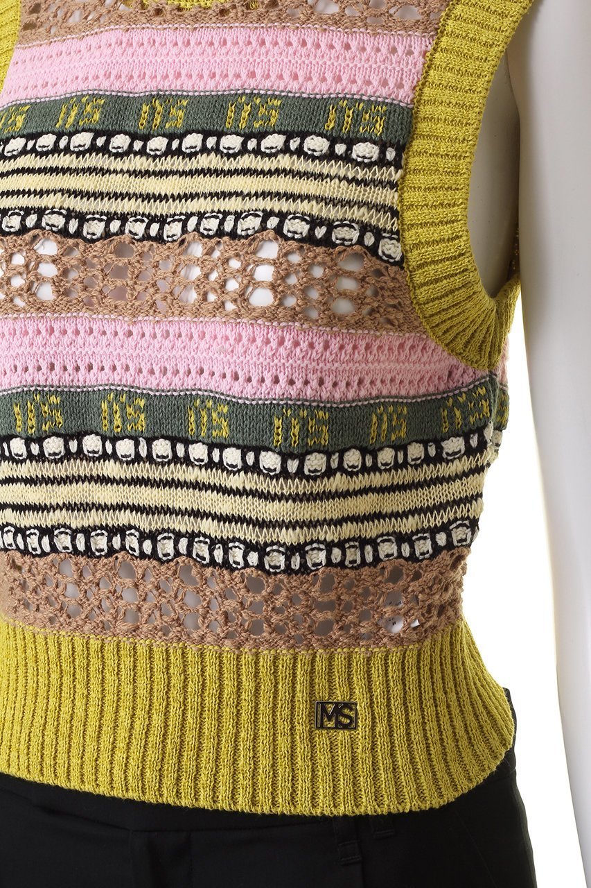 【メゾンスペシャル/MAISON SPECIAL】のMulticolor Knit Vest/マルチカラーニットベスト 人気、トレンドファッション・服の通販 founy(ファニー) 　ファッション　Fashion　レディースファッション　WOMEN　トップス・カットソー　Tops/Tshirt　ニット　Knit Tops　ベスト/ジレ　Gilets/Vests　プルオーバー　Pullover　シンプル　Simple　プレート　Plate　ベスト　Vest　ボーダー　Border　夏　Summer　other-5|ID: prp329100003724161 ipo3291000000031388912