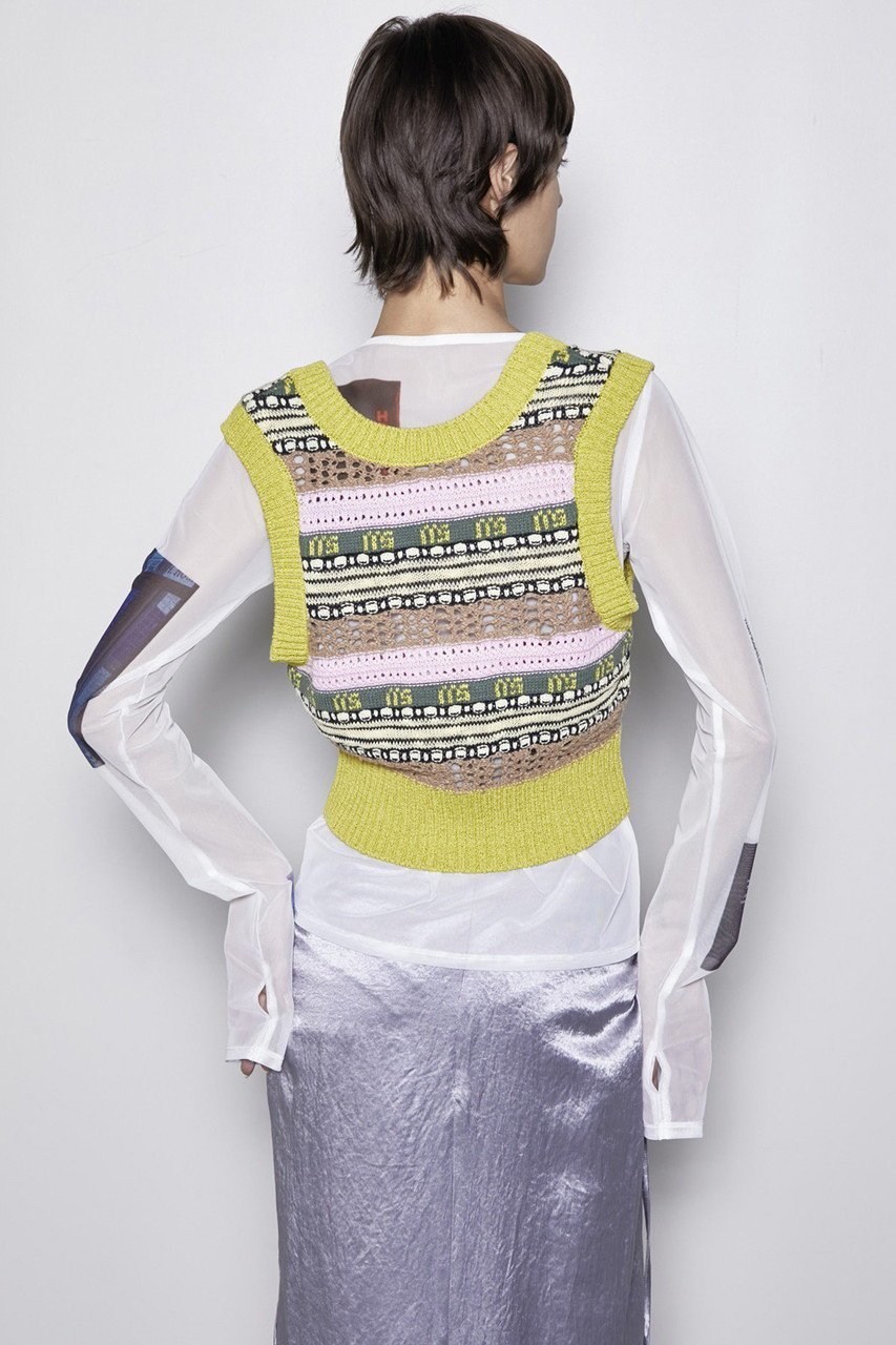 【メゾンスペシャル/MAISON SPECIAL】のMulticolor Knit Vest/マルチカラーニットベスト 人気、トレンドファッション・服の通販 founy(ファニー) 　ファッション　Fashion　レディースファッション　WOMEN　トップス・カットソー　Tops/Tshirt　ニット　Knit Tops　ベスト/ジレ　Gilets/Vests　プルオーバー　Pullover　シンプル　Simple　プレート　Plate　ベスト　Vest　ボーダー　Border　夏　Summer　other-8|ID: prp329100003724161 ipo3291000000031388918