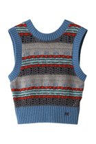 【メゾンスペシャル/MAISON SPECIAL】のMulticolor Knit Vest/マルチカラーニットベスト BLU(ブルー)|ID: prp329100003724161 ipo3291000000032950701