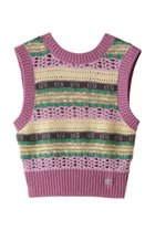 【メゾンスペシャル/MAISON SPECIAL】のMulticolor Knit Vest/マルチカラーニットベスト PNK(ピンク)|ID: prp329100003724161 ipo3291000000032950705