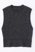 【メゾンスペシャル/MAISON SPECIAL】のCurl Yarn Short Length Sleeveless Knit Tops/カールヤーンショートノースリーブニット BLK(ブラック)|ID:prp329100003724162