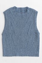 【メゾンスペシャル/MAISON SPECIAL】のCurl Yarn Short Length Sleeveless Knit Tops/カールヤーンショートノースリーブニット BLU(ブルー)|ID:prp329100003724162