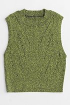 【メゾンスペシャル/MAISON SPECIAL】のCurl Yarn Short Length Sleeveless Knit Tops/カールヤーンショートノースリーブニット LIME(ライム)|ID:prp329100003724162