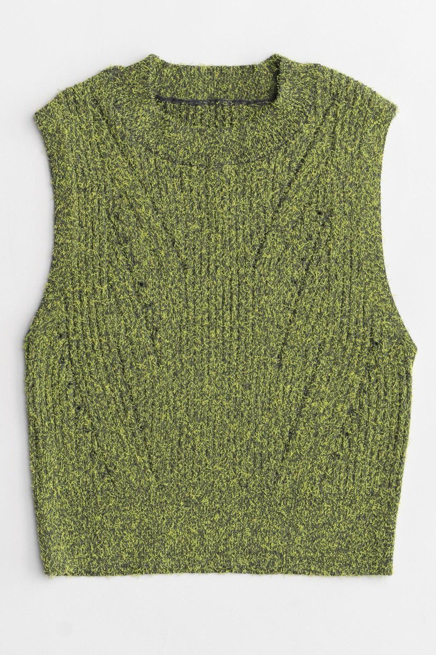 【メゾンスペシャル/MAISON SPECIAL】のCurl Yarn Short Length Sleeveless Knit Tops/カールヤーンショートノースリーブニット インテリア・キッズ・メンズ・レディースファッション・服の通販 founy(ファニー) 　ファッション　Fashion　レディースファッション　WOMEN　トップス・カットソー　Tops/Tshirt　ニット　Knit Tops　キャミソール / ノースリーブ　No Sleeves　プルオーバー　Pullover　春　Spring　カッティング　Cutting　コンパクト　Compact　ノースリーブ　No Sleeve　ワイド　Wide　ワイドリブ　Wide Rib　夏　Summer　LIME(ライム)|ID: prp329100003724162 ipo3291000000024596334