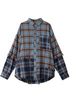 【メゾンスペシャル/MAISON SPECIAL】のCheck Oversized Shirts/チェックオーバーシャツ BLU(ブルー)|ID: prp329100003724165 ipo3291000000036401950