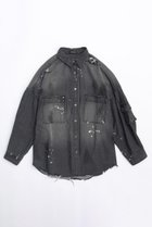 【メゾンスペシャル/MAISON SPECIAL】のDenim Oversized Shirt/デニムオーバーシャツ BLK(ブラック)|ID:prp329100003724166