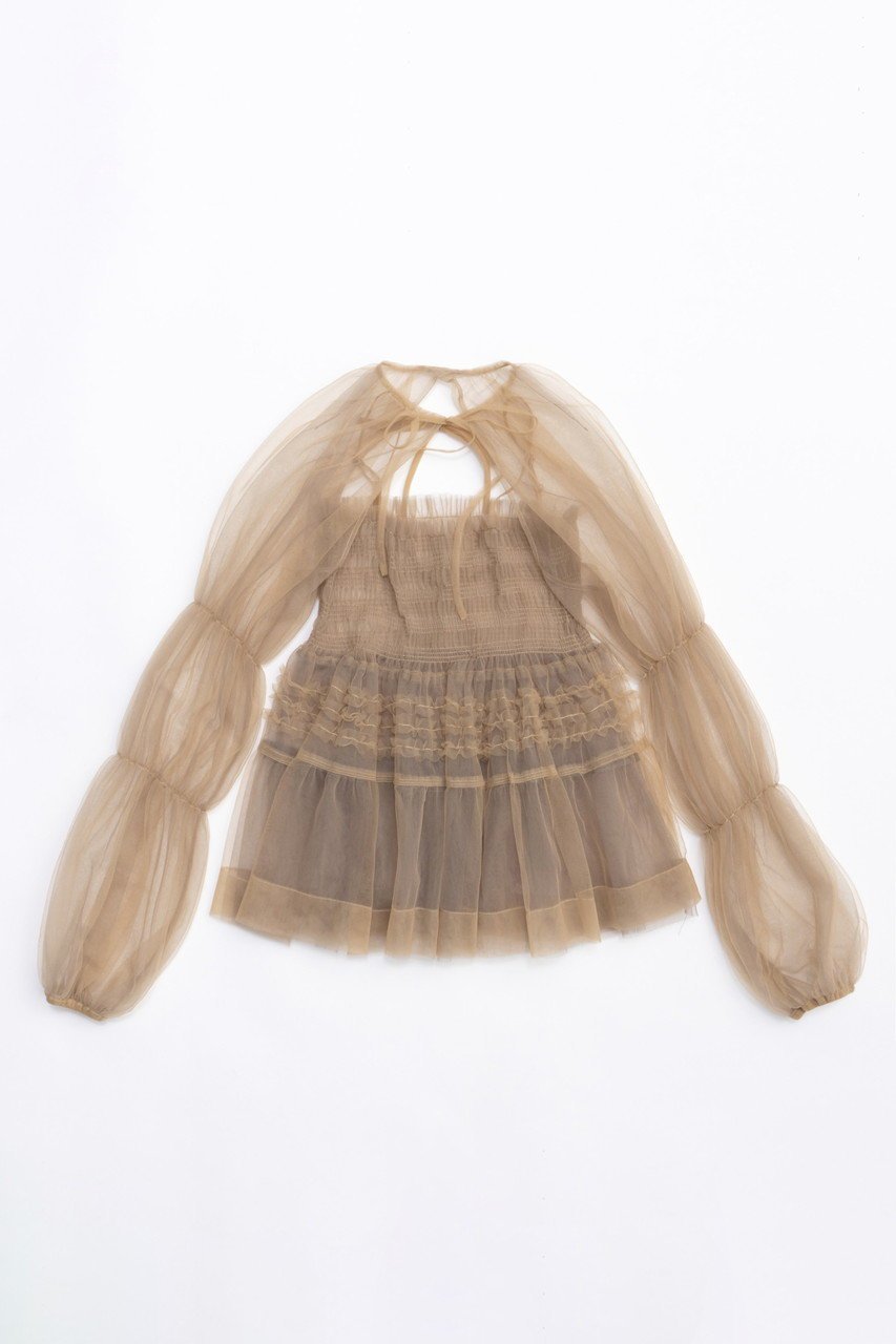 【メゾンスペシャル/MAISON SPECIAL】のTulle Camisole Bolero/チュールキャミボレロ インテリア・キッズ・メンズ・レディースファッション・服の通販 founy(ファニー) 　ファッション　Fashion　レディースファッション　WOMEN　アウター　Coat Outerwear　ボレロ　Bolero jackets　トップス・カットソー　Tops/Tshirt　キャミソール / ノースリーブ　No Sleeves　シャツ/ブラウス　Shirts/Blouses　エアリー　Airy　ガーリー　Girly　キャミソール　Camisole　シャーリング　Shirring　スリーブ　Sleeve　フリル　Frills　ロング　Long　夏　Summer　春　Spring　BGE(ベージュ)|ID: prp329100003724167 ipo3291000000024596353