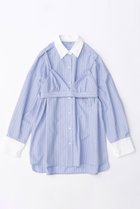 【メゾンスペシャル/MAISON SPECIAL】のWith Bra Stripe Easy Oversized Shirt/ブラ付きストライプイージーオーバーシャツ BLU(ブルー)|ID:prp329100003724168