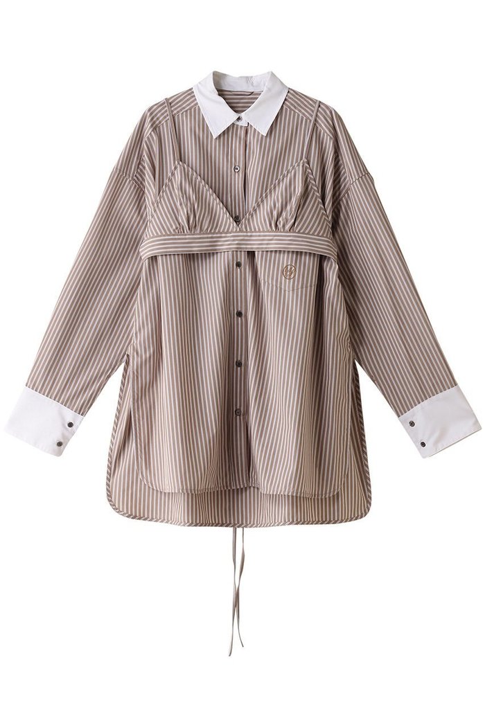 【メゾンスペシャル/MAISON SPECIAL】のWith Bra Stripe Easy Oversized Shirt/ブラ付きストライプイージーオーバーシャツ インテリア・キッズ・メンズ・レディースファッション・服の通販 founy(ファニー) https://founy.com/ ファッション Fashion レディースファッション Fashion for Women トップス・カットソー Cut & Sew Tops シャツ・ブラウス・オフィスカジュアル Elegant Blouses & Button-Ups クラシック Classic, Timeless Style ジャケット Jacket, Outerwear ストライプ Stripe, Striped Pattern スリーブ Sleeve, Long Sleeve / Short Sleeve セットアップ Set-Up, Coordinated Outfit トレンド Trend, Trending Now パジャマ Pajamas, Sleepwear ビスチェ Bustier, Corset Top メンズ Men's, Menswear ロング Long, Long-Length エレガント 上品 Elegant |ID: prp329100003724168 ipo3291000000036401966
