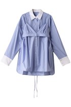【メゾンスペシャル/MAISON SPECIAL】のWith Bra Stripe Easy Oversized Shirt/ブラ付きストライプイージーオーバーシャツ BLU(ブルー)|ID: prp329100003724168 ipo3291000000036401968