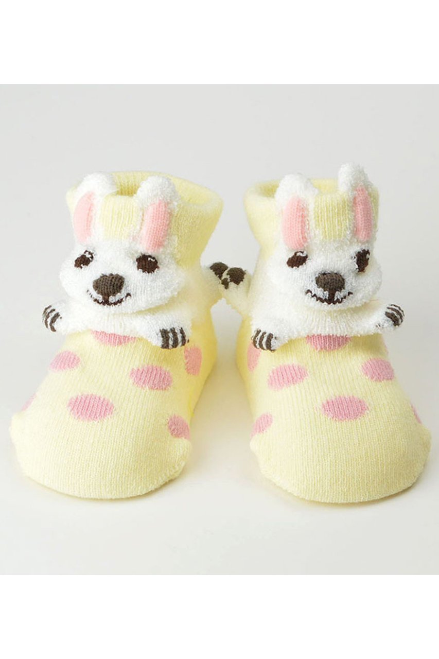 【ポプキンズ/POMPKINS / KIDS】の【BABY】【POP UP SOX】うさぎ インテリア・キッズ・メンズ・レディースファッション・服の通販 founy(ファニー) 　ファッション　Fashion　キッズファッション　Fashion for Kids　シューズ　Shoes, Footwear　ソックス　Socks, Hosiery　ドット　Polka Dot, Dot Pattern　日本製　Made In Japan　クリーム|ID: prp329100003724817 ipo3291000000036236744