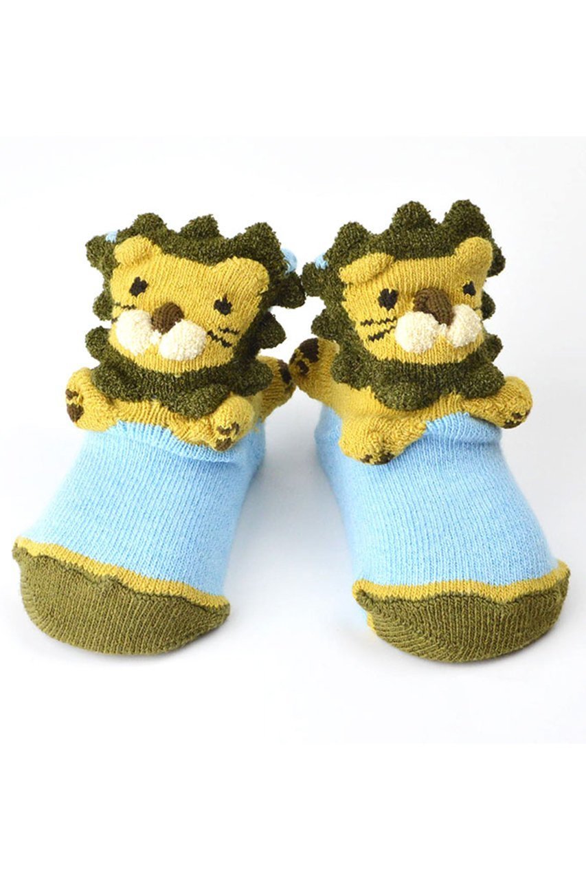 【ポプキンズ/POMPKINS / KIDS】の【BABY】【POP UP SOX】ライオン インテリア・キッズ・メンズ・レディースファッション・服の通販 founy(ファニー) 　ファッション　Fashion　キッズファッション　Fashion for Kids　シューズ　Shoes, Footwear　ソックス　Socks, Hosiery　ベビー　Baby, Babywear　日本製　Made In Japan　ブルー|ID: prp329100003724818 ipo3291000000036246396