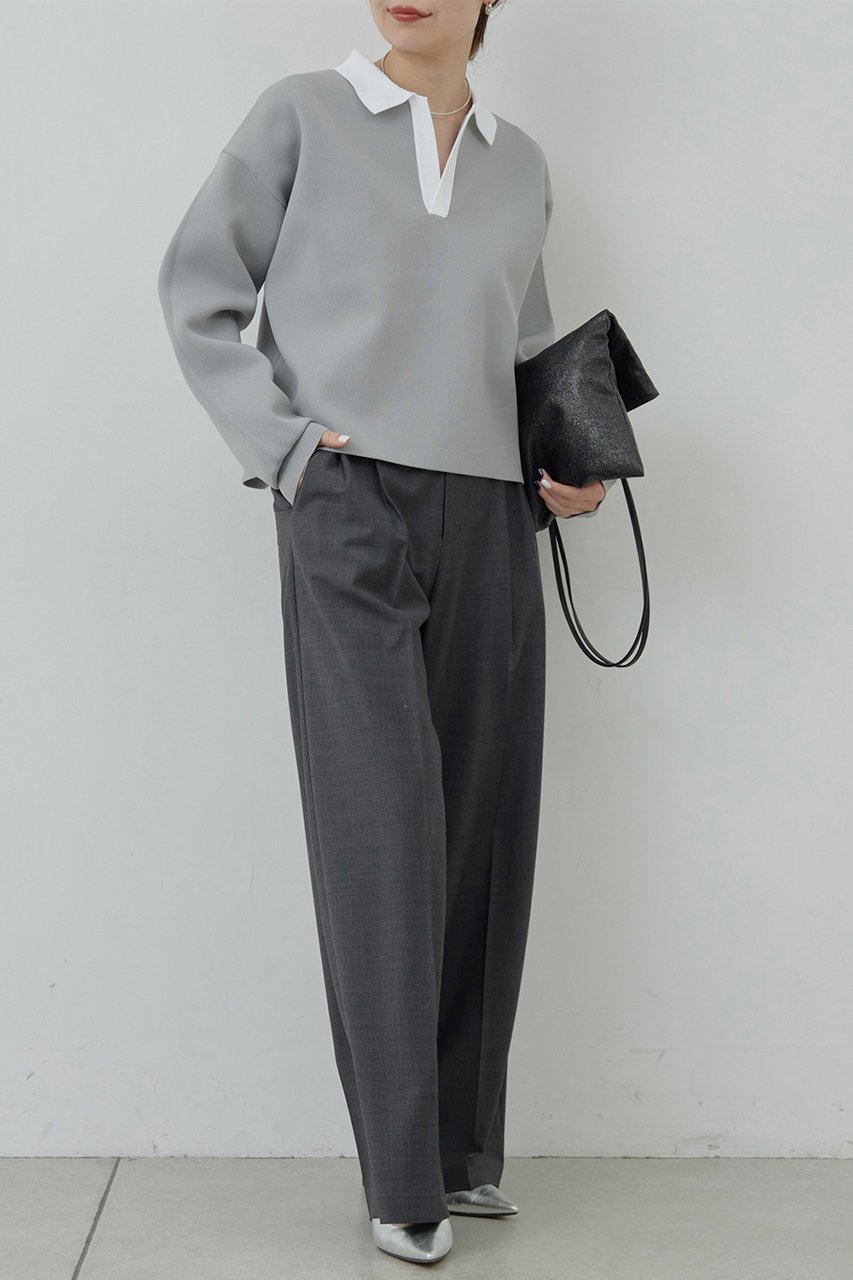 【ガリャルダガランテ/GALLARDAGALANTE】のラガーニット 人気、トレンドファッション・服の通販 founy(ファニー) 　ファッション　Fashion　レディースファッション　Fashion for Women　トップス・カットソー　Cut & Sew Tops　ニット　Knit Tops & Sweaters　カジュアルプルオーバー・ニットトップス　Pullovers & Knit Tops / Casual Pullovers　ショート　Short, Short Length　スキッパー　Skipper, Open Collar　バランス　Balance, Style Balance　ボトム　Bottoms, Lower Wear　other-2|ID: prp329100003726747 ipo3291000000032951325