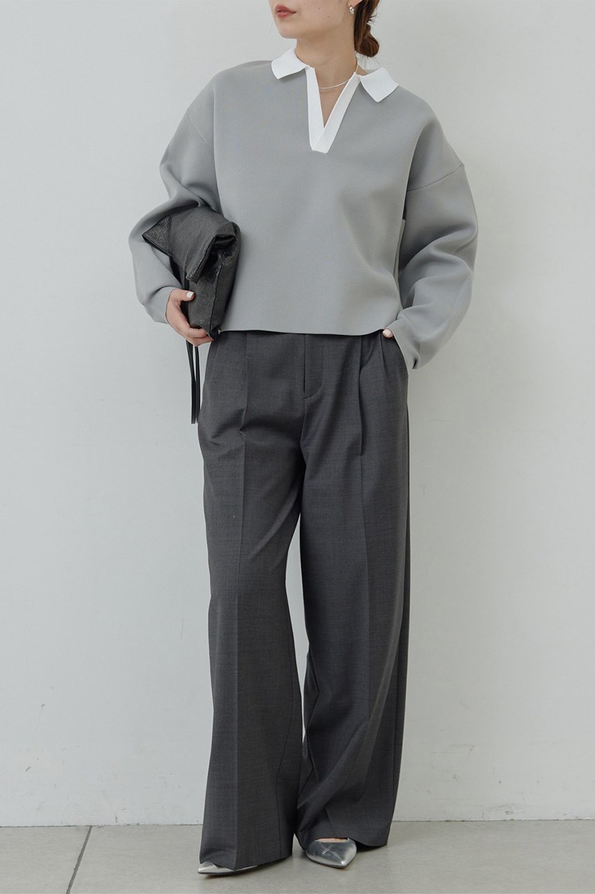 【ガリャルダガランテ/GALLARDAGALANTE】のラガーニット 人気、トレンドファッション・服の通販 founy(ファニー) 　ファッション　Fashion　レディースファッション　Fashion for Women　トップス・カットソー　Cut & Sew Tops　ニット　Knit Tops & Sweaters　カジュアルプルオーバー・ニットトップス　Pullovers & Knit Tops / Casual Pullovers　ショート　Short, Short Length　スキッパー　Skipper, Open Collar　バランス　Balance, Style Balance　ボトム　Bottoms, Lower Wear　other-3|ID: prp329100003726747 ipo3291000000032951336