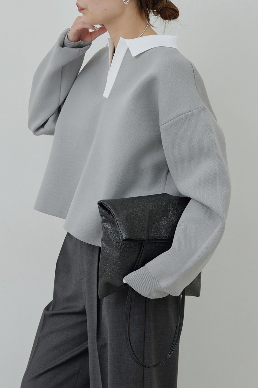 【ガリャルダガランテ/GALLARDAGALANTE】のラガーニット 人気、トレンドファッション・服の通販 founy(ファニー) 　ファッション　Fashion　レディースファッション　Fashion for Women　トップス・カットソー　Cut & Sew Tops　ニット　Knit Tops & Sweaters　カジュアルプルオーバー・ニットトップス　Pullovers & Knit Tops / Casual Pullovers　ショート　Short, Short Length　スキッパー　Skipper, Open Collar　バランス　Balance, Style Balance　ボトム　Bottoms, Lower Wear　other-8|ID: prp329100003726747 ipo3291000000032951353