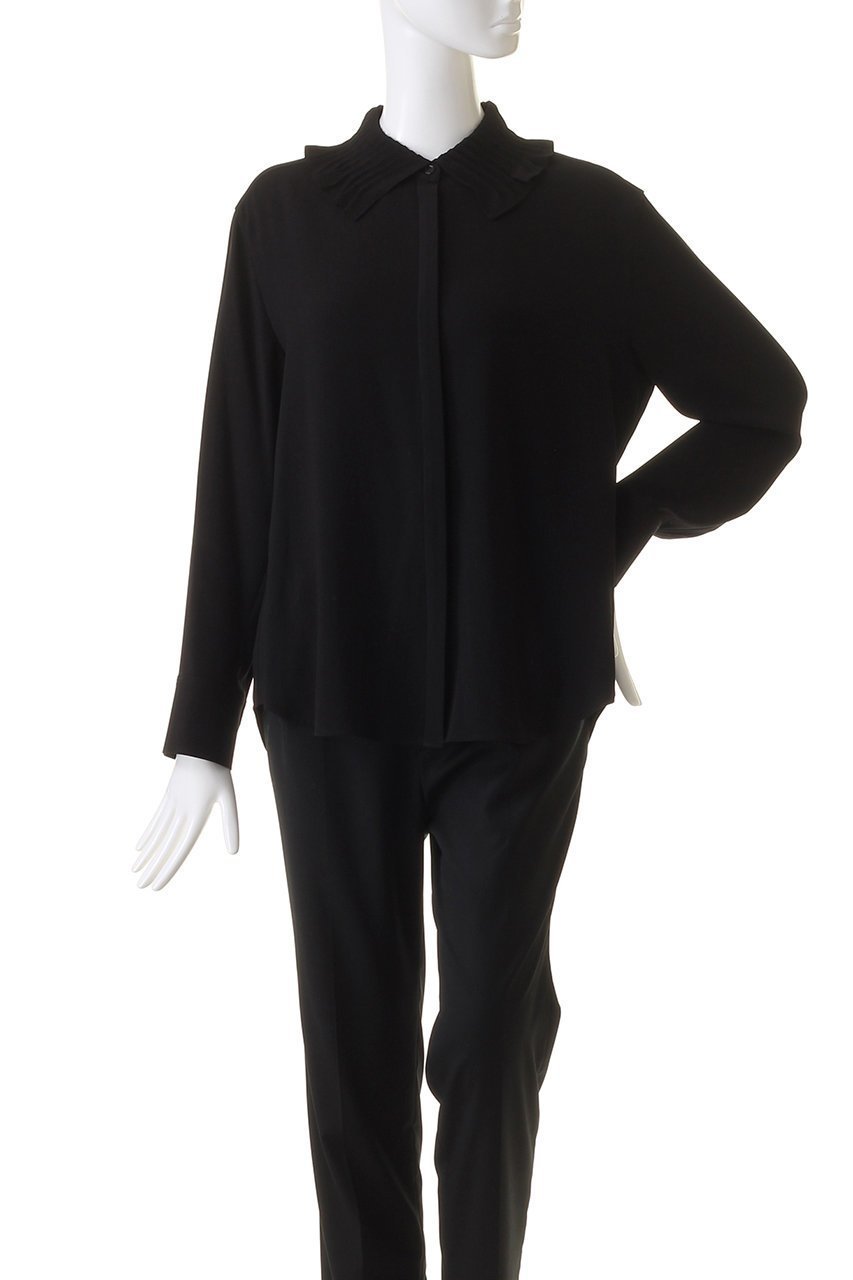 【マルティニーク/martinique】のジョーゼットピンタックブラウス 人気、トレンドファッション・服の通販 founy(ファニー) 　ファッション　Fashion　レディースファッション　Fashion for Women　トップス・カットソー　Cut & Sew Tops　シャツ・ブラウス・オフィスカジュアル　Elegant Blouses & Button-Ups　エレガント 上品　Elegant　ジャケット　Jacket, Outerwear　ジョーゼット　Georgette, Semi-Sheer Fabric　スリーブ　Sleeve, Long Sleeve / Short Sleeve　ドレープ　Drape, Draping Fabric　パーティ　Party, Party Style　ロング　Long, Long-Length　other-2|ID: prp329100003730961 ipo3291000000032921235