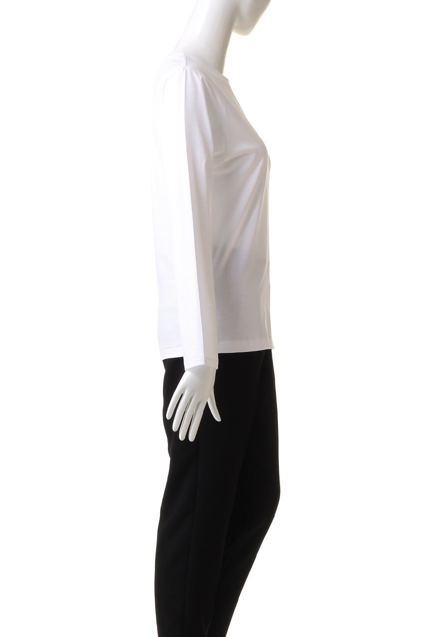 【エイトン/ATON】のSUVIN 60/2 パーフェクト ロングスリーブ Tシャツ 人気、トレンドファッション・服の通販 founy(ファニー) 　ファッション　Fashion　レディースファッション　Fashion for Women　トップス・カットソー　Cut & Sew Tops　シャツ・ブラウス・オフィスカジュアル　Elegant Blouses & Button-Ups　ロングTシャツ・Tシャツ　Longline T-Shirts & Tees　カットソー・ベーシックTシャツ　Cut-and-Sewn Tops / Stretch Tees & Basics　なめらか　Smooth, Silky Texture　スリーブ　Sleeve, Long Sleeve / Short Sleeve　ロング　Long, Long-Length　エレガント 上品　Elegant　other-3|ID: prp329100003731008 ipo3291000000036884980
