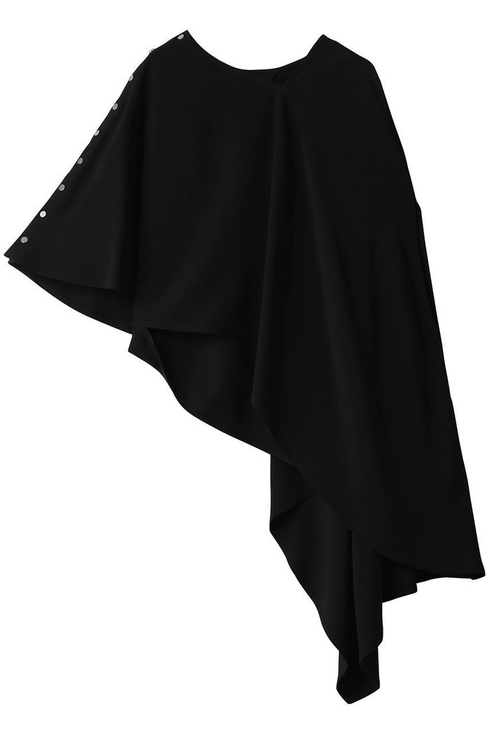【チノ/CINOH】のBLACK FORMAL ドレープブラウス インテリア・キッズ・メンズ・レディースファッション・服の通販 founy(ファニー) https://founy.com/ ファッション Fashion レディースファッション Fashion for Women トップス・カットソー Cut & Sew Tops シャツ・ブラウス・オフィスカジュアル Elegant Blouses & Button-Ups アシンメトリー Asymmetrical Style エレガント 上品 Elegant コレクション Collection, Seasonal Line ショート Short, Short Length スリーブ Sleeve, Long Sleeve / Short Sleeve ドット Polka Dot, Dot Pattern マニッシュ Mannish, Boyish |ID: prp329100003731020 ipo3291000000032924393