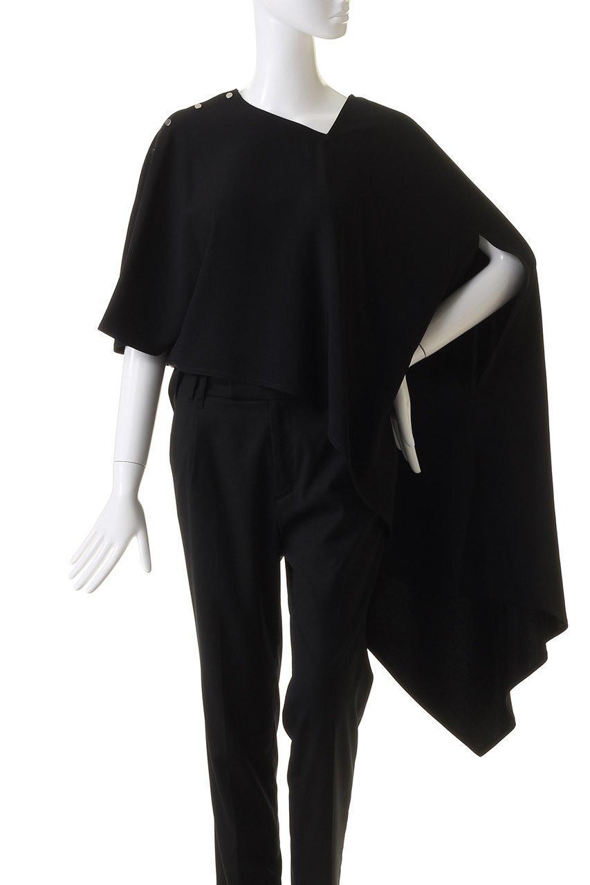 【チノ/CINOH】のBLACK FORMAL ドレープブラウス 人気、トレンドファッション・服の通販 founy(ファニー) 　ファッション　Fashion　レディースファッション　Fashion for Women　トップス・カットソー　Cut & Sew Tops　シャツ・ブラウス・オフィスカジュアル　Elegant Blouses & Button-Ups　アシンメトリー　Asymmetrical Style　エレガント 上品　Elegant　コレクション　Collection, Seasonal Line　ショート　Short, Short Length　スリーブ　Sleeve, Long Sleeve / Short Sleeve　ドット　Polka Dot, Dot Pattern　マニッシュ　Mannish, Boyish　other-2|ID: prp329100003731020 ipo3291000000032924412