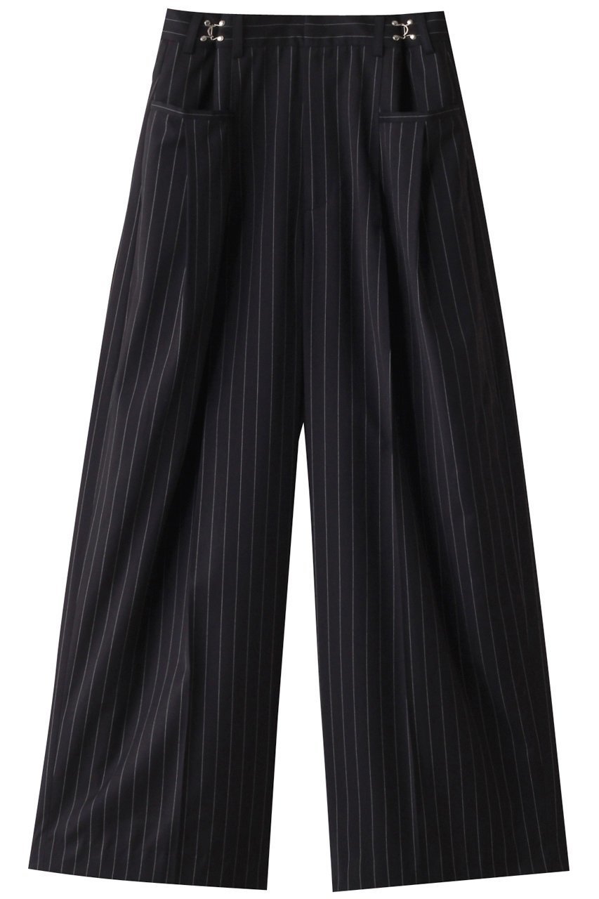 【メゾンスペシャル/MAISON SPECIAL】の2way Tuck Volume Pants/2WAYタックボリュームパンツ インテリア・キッズ・メンズ・レディースファッション・服の通販 founy(ファニー) 　ファッション　Fashion　レディースファッション　Fashion for Women　パンツ　Pants & Trousers　ジャケット　Jacket, Outerwear　ストライプ　Stripe, Striped Pattern　スラックス　Slacks, Dress Pants　スーツ　Suit, Formalwear　セットアップ　Set-Up, Coordinated Outfit　無地　Plain, Solid Color　ワイド　Wide, Wide Fit　エレガント 上品　Elegant　NVY(ネイビー)|ID: prp329100003731030 ipo3291000000035581456