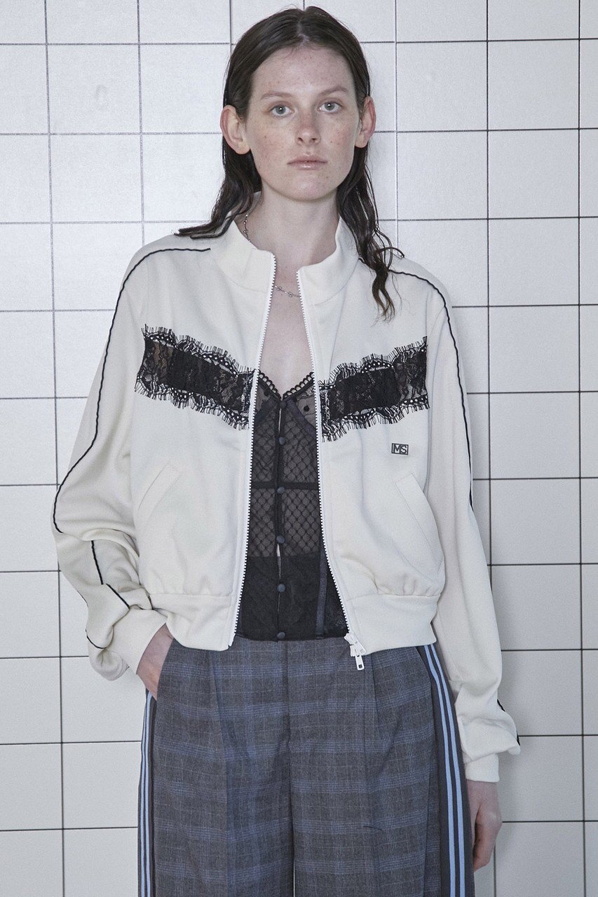 トップス Lace Docking Jersey Pants MAISON SPECIAL MAISON SPECIAL（メゾンスペシャル）の「Lace Docking Jersey