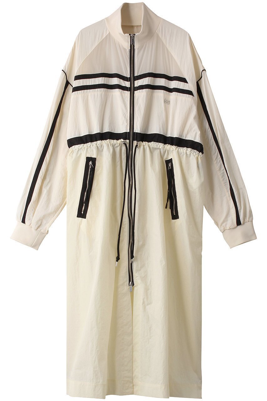 【メゾンスペシャル/MAISON SPECIAL】のSide Line Track Dress Coat/サイドライントラックドレスコート インテリア・キッズ・メンズ・レディースファッション・服の通販 founy(ファニー) 　ファッション　Fashion　レディースファッション　Fashion for Women　アウター　Coat / Outerwear Collection　コート・ロングコート・ピーコート　Long Coats, Peacoats & More　ワンピース　Dresses　フォーマル・パーティードレス・結婚式用ドレス　Elegant & Casual Dresses　サテン　Satin, Glossy Fabric　ジップ　Zip, Zipper　スポーツ　Sports, Activewear　スポーティ　Sporty, Casual Athletic　タフタ　Taffeta, Structured Fabric　ドレス　Dress, One-Piece　ドローストリング　Drawstring, Pull Cord　フェミニン　Feminine, Girly　フロント　Front, Front Design　ブラウジング　Blouson Silhouette, Cinched Waist　ブルゾン　Blouson, Bomber Jacket　プレート　Plate, Dish　ヨーク　Yoke, Yoke Design　ロング　Long, Long-Length　WHT(ホワイト)|ID: prp329100003731052 ipo3291000000036758151
